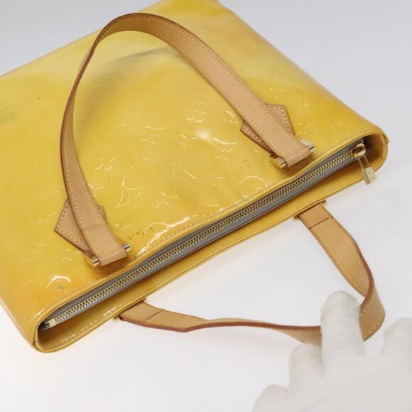 LOUIS VUITTON Monogram Vernis Houston Hand Bag Gris M91053 - Picture 6 of 16